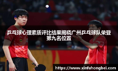 乒乓球心理素质评比结果揭晓广州乒乓球队荣登第九名位置